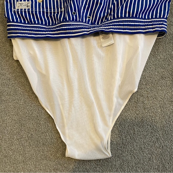 Mens Polo Ralph Lauren Swim Shorts Blue & White Striped Size XL. - Picture 8 of 9